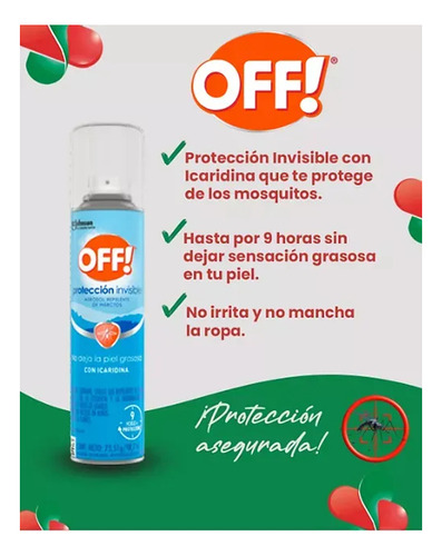 Off Repelente Protección Invisible No Graso X 80 Gr