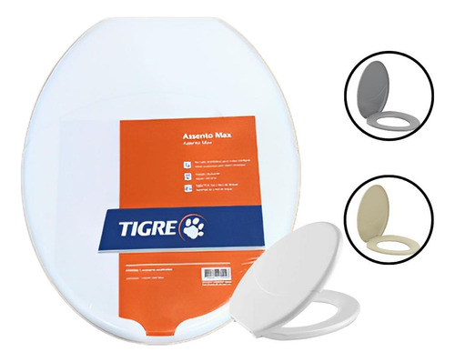 Assento Privada Sanitário Max Tigre Branco Tampa Vaso