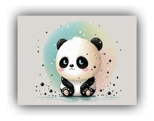 Arte De Pared Patrones Intensos Pandas Llamativo 50x40cm