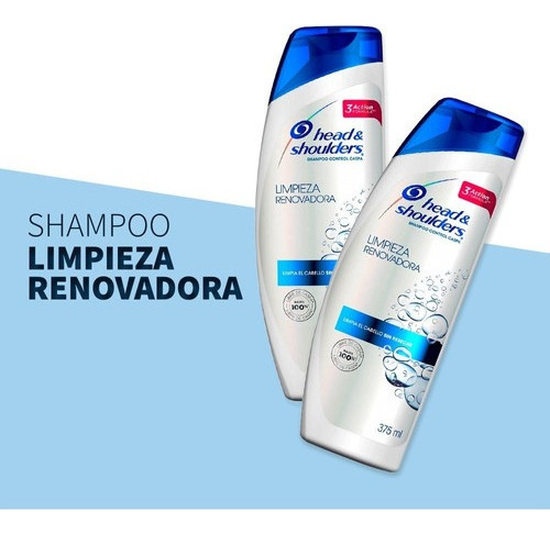Pack 2 Shampoo Head&shoulders Limpieza Renovadora 375ml