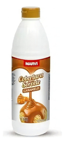 Cobertura Para Sorvete Sabor Caramelo 1.3kg Marvi