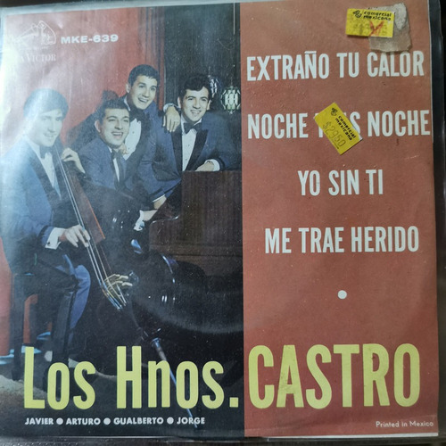 Disco 45 Rpm: Los Hermanos Castro- Yo Sin Ti, Me Trae