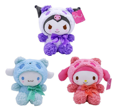 Youxuan Kit 3 Peluches My Melody Cinnamoroll, Kuromi, Mel