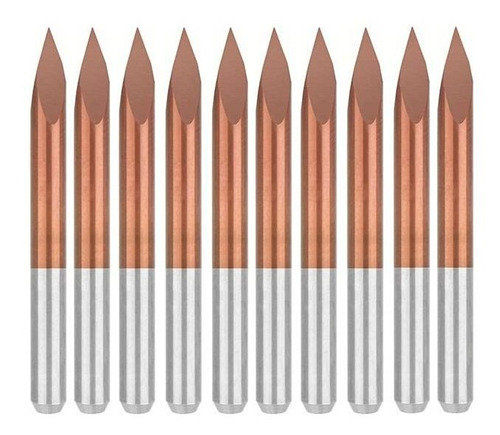 Nushki 10 Pieza 1 8 ''vastago 3 Borde Piramide Broca Carburo