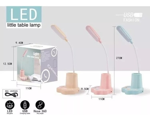 Luz Led Para Escritorio Pata De Gato Color De La Estructura Amarillo