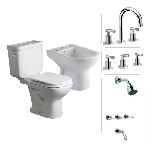 Grifería bidet doble comando Manual Inodoro Standar