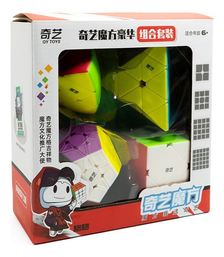 4 Cubos Qiyi Megaminx Pyraminx Skewb Y Sq-1 Set Actualizado