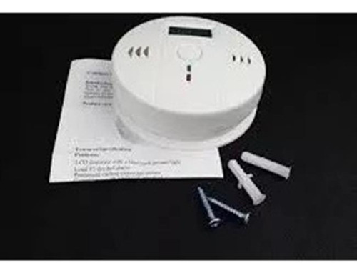 Alarma Detector Monóxido De Carbono Autónomo Digital Blanco