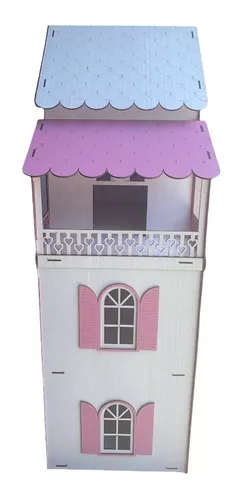 Casa Casinha Da Barbie Montada + Móveis Rosa - Colore - Casinha de