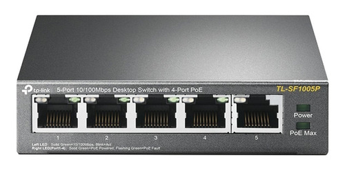 Switch Poe No Administrable 5 Puertos/ Tl-sf1005p