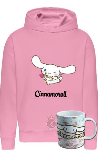 Poleron Cinnamoroll + Tazon - Hello Kitty - Sanrio - Estampaking