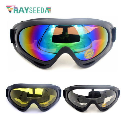 Gafas De Colores Con Lentes De Espejo Uv Para Moto, Snowboar