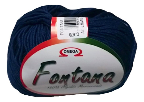 Hilaza Fontana Omega 100% Algodón Egipcio Mercerizado Color Azul Marino
