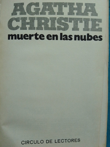 Muerte En Las Nubes - Agatha Christie / Círculo De Lectores