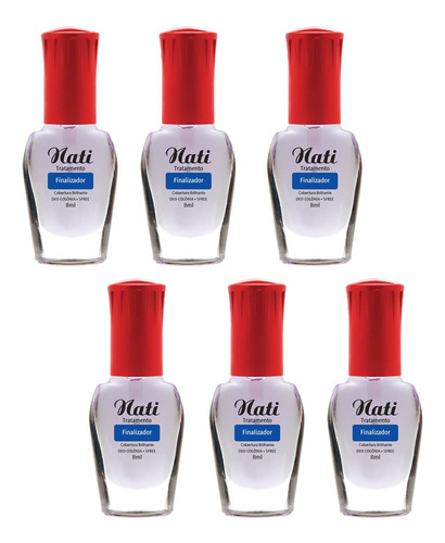 Imagem 1 de 2 de Esmalte Nati Tratamento - Finalizador Cob. Brilhante - Com 6