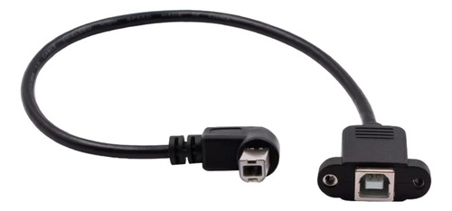 Cabo Usb 2.0 Tipo-b Macho/femea 50cm P/ Painel 90°