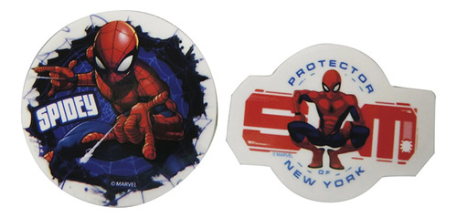 Set X 2 Gomas De Borrar Spiderman Original Y Oficial Escolar