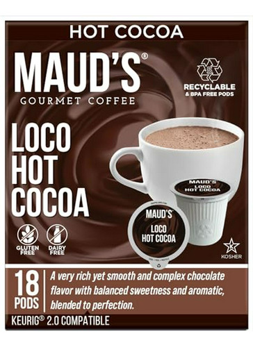 Cápsulas De Chocolate Caliente Oscuro Maud's, 18 Uds. | Comp