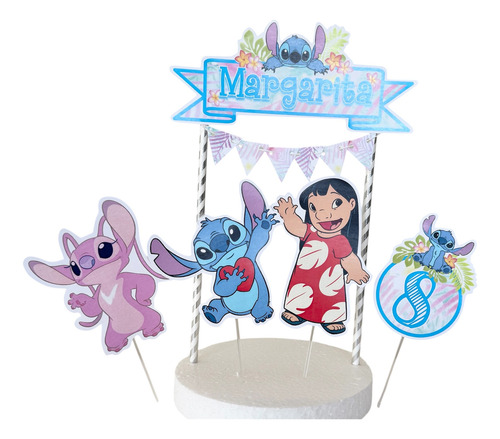 Set De Toppers Para Torta Personalizado De Lilo Y Stitch Varios Personalizado