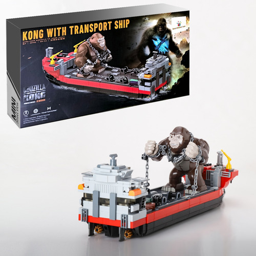 Juego De Construcción King Kong: Barco De Carga En Bloques 
