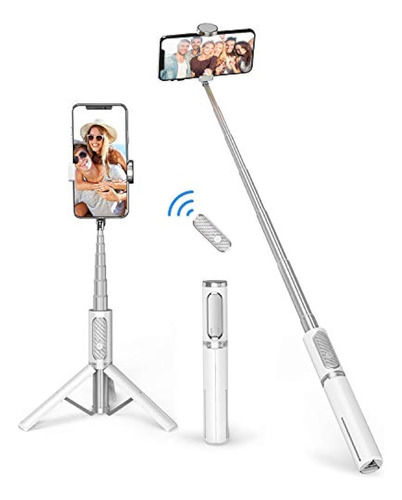 Atumtek Bluetooth Selfie Stick Trípode, Extensible 3 En 1 Se