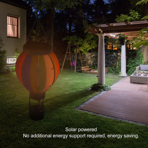Lámpara Solar Globo 600mah Auto On/off Luz Cálida Jardín Iridiscente