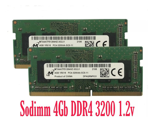 Memoria Sodimm 4gb Ddr4 3200 1.2v