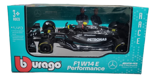 Auto Burago Escala 1:43 F1 Mercedes W14 #44 #63