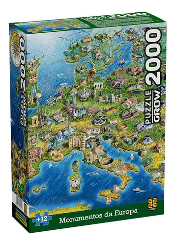 Puzzle 2000 Peças Monumentos Da Europa