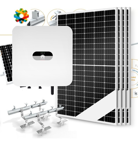 Kit Solar #02 2kw/h - 2ktl Monofásico On-grid Techo De Teja