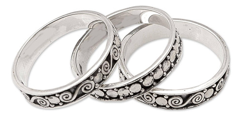 Anillos Apilables Hechos A Mano De Plata Esterlina .925 Novi