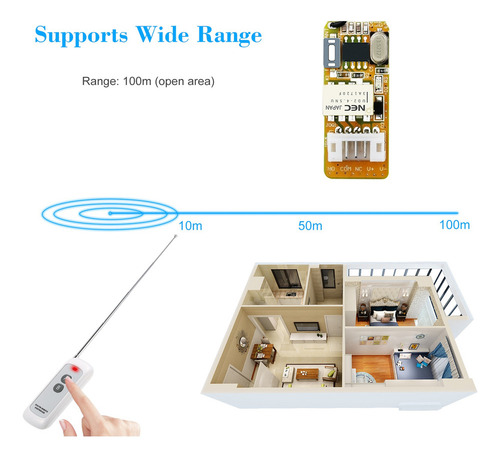 Receptor Universal Universal De 433 Mhz, 3,7 V, 4,5 V, 5 V,