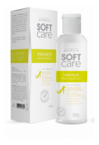 Shampoo Primer 100ml Soft Care Linha Dermato Pet Society