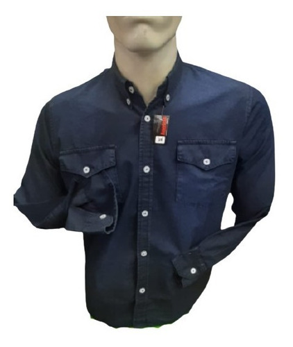 Camisas Jeans Manga Larga Tallas L - Xl Para Hombre