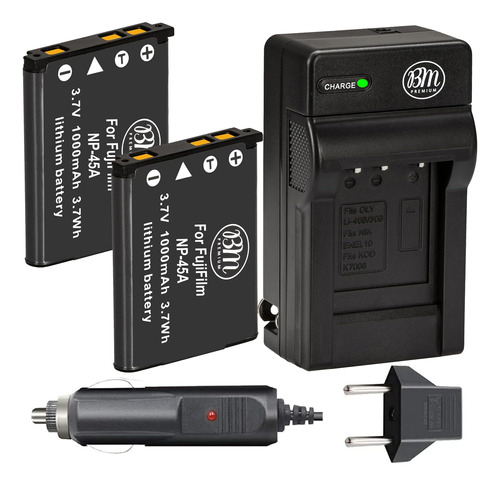 Bm Premium 2pack Of Np45 Batteries And Battery Charger ...