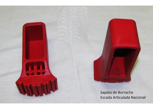Kit 2 Un Pé Sapata Borracha Escada Articulada Multifuncional