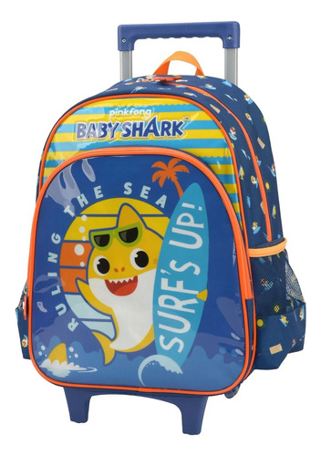 Mochila Rodinha G 16 Infantil Baby Shark Big Show Luxcel