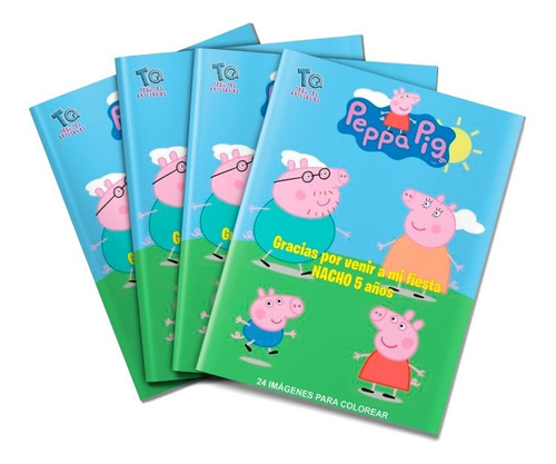 Peppa Pig Libros Souvenirs X10 Para Colorear
