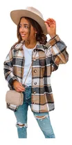 Comprar Abrigo Termico Frio Mujer Abrigo De Lana Chaqueta A Cuadros