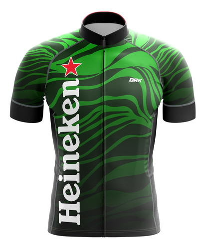 Imagem 1 de 3 de Camisa Ciclismo Heineken Masculina Roupa Ciclismo Com Uv50+