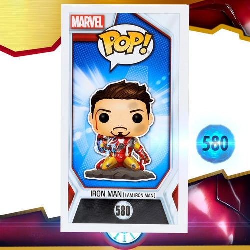 Funko Pop Yo Soy Iron Man 580 Px Marvel Avenger Endgame Glow