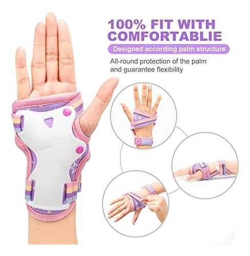 Sulifeel Rodilleras Con Diseño De Unicornio Arcoíris Para Ni