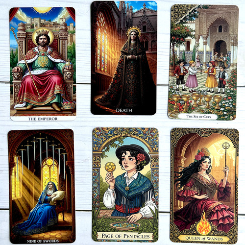 78 Cartas De Tarot De 70 X 120 Mm, Guía En Pdf En Inglés, Es