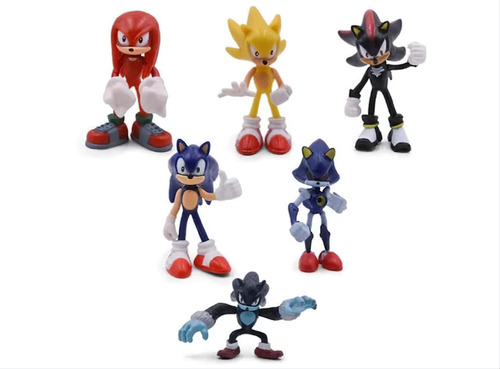 Sonic Set Mini Figuras Acción Personajes Colección Decoració