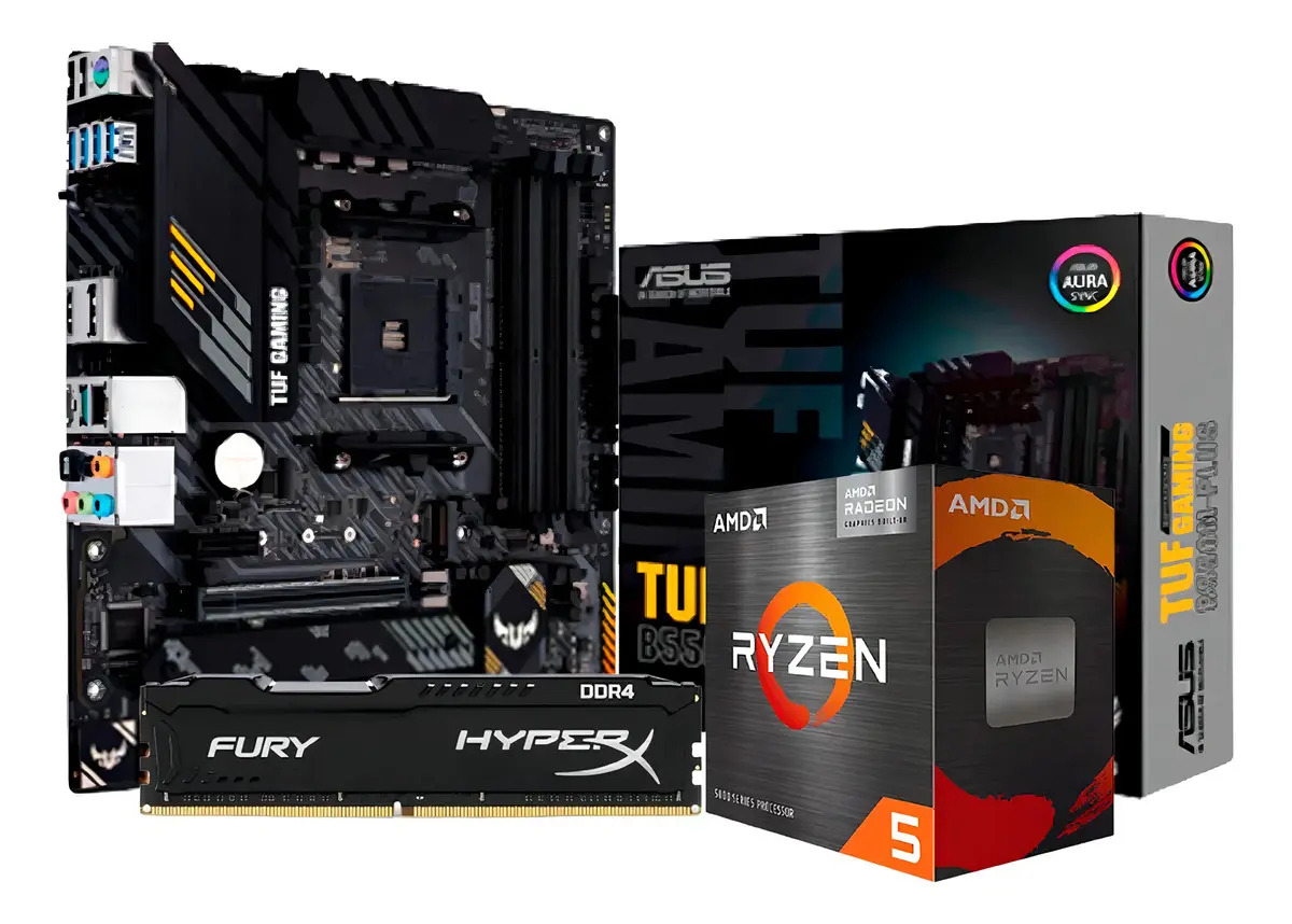Kit Ryzen 5 5600g Tuf Gaming B550m-plus Memória 8gb 3000mhz
