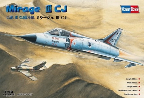 Avión 1:48 Mirage Iiicj Fighter Hobby Boss - 80316 