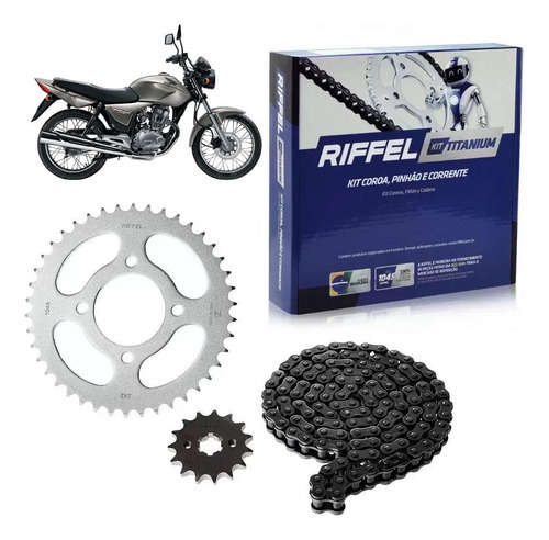 Kit Relação Riffel 71827 Honda Cg 150 Cargo-esd 2013-2015