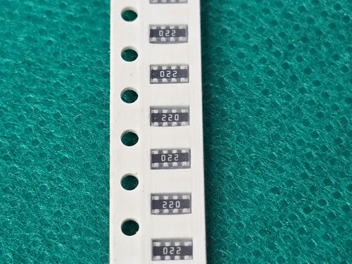 3000x Rede Resistiva 22r 8 Pinos 5% 0603*4 Smd 1,6x3,2mm