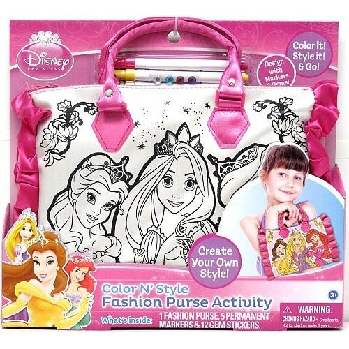 Disney Princess Color N 'fashion Style Purse Actividad Kit -