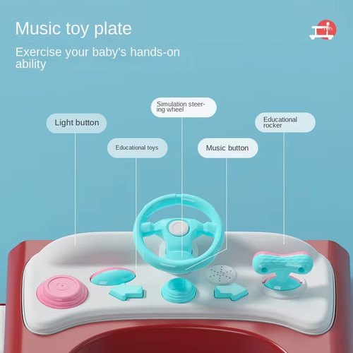 Andadera Usical Bebe Plegable Portátiltema De Motocicleta Azul